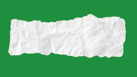 Hand-Drawn Ripped Paper Text Box | Speech Bubble Animation on Green Screen Video stock 332795931