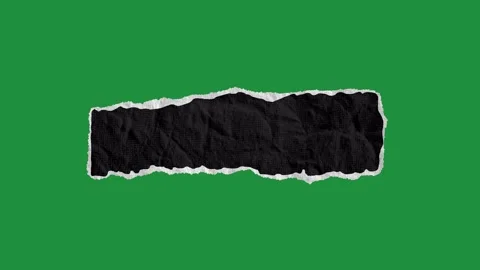 Hand-Drawn Ripped Paper Text Box | Speech Bubble Animation on Green Screen Video stock 332796507