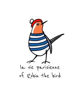 Hand drawn robin Stock Illustration