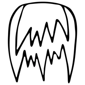 Hand Drawn Rocket Fire Isolated on White Background. Stock Illustration