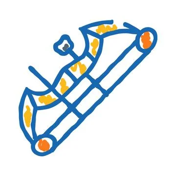 Hand drawn roller coaster car track on white Stock Illustration