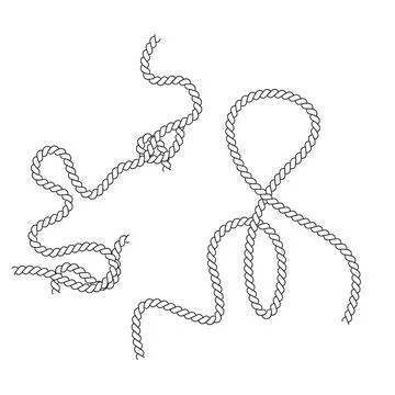 A hand-drawn rope forming unique sign Stock Illustration