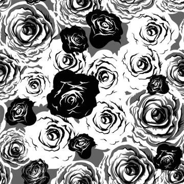 Hand drawn roses Stock Illustration