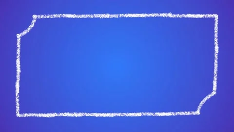 Hand drawn rough chalk frame stop motion on blackboard background Stock Footage 322143695