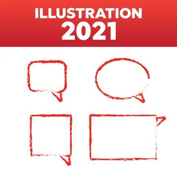 Hand drawn rough paintbrush frames. Sketch paint black circle vector illustra Stock Illustration