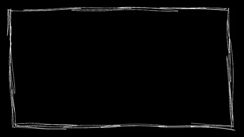 Hand Drawn Rough Rectangle Border Overlay Animation, Freehand Pencil Frame Stock Footage 340280765