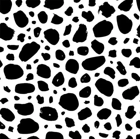 Hand drawn round brush strokes seamless pattern. Stock Illustration