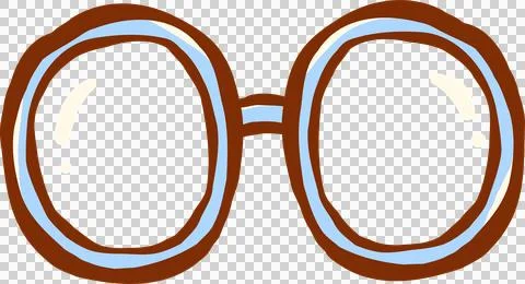 Hand drawn Round Eyeglasses Decorative Illustration Stock Illustration