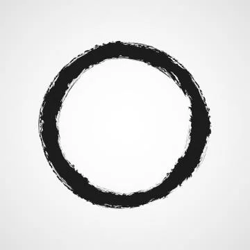 Hand drawn round frame. Vector illustration Stock Illustration