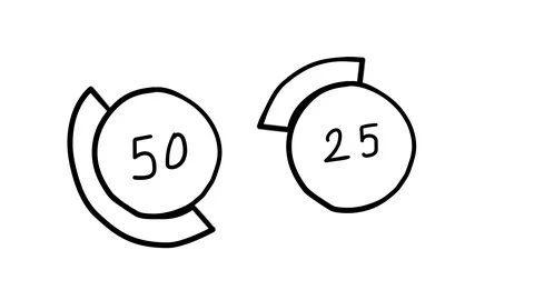 Hand-drawn round graphics with segments. Stock Footage 111040038