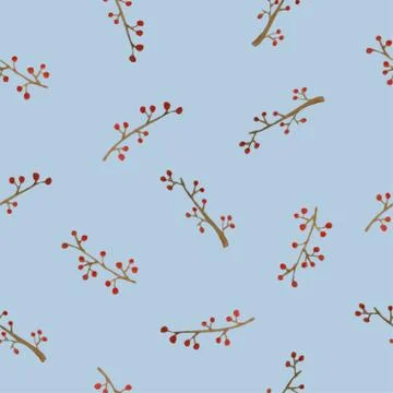 Hand drawn rowan pattern. Stock Illustration