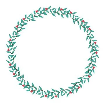 Hand drawn rustic floral frame. Laurel heart wreath for wedding invitation or Stock Illustration