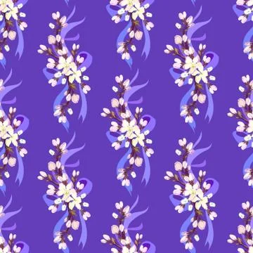 Hand drawn sakura design. Stock Illustration