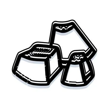 Hand drawn salt and pepper kitchen condiment shakers Stock Illustration
