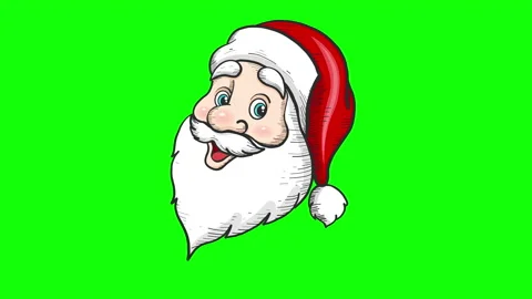 Hand drawn santa face Video stock 166786135