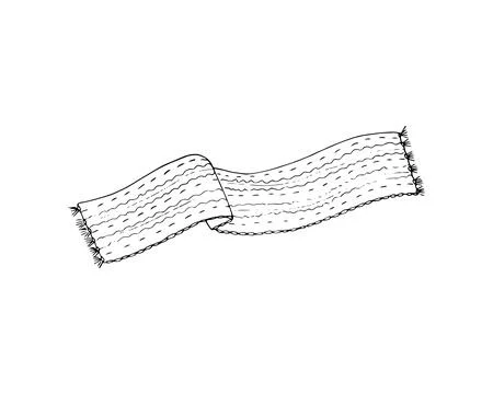 Hand drawn scarf Stock Illustration