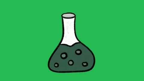 Hand-Drawn Science Chemistry Flask | 2D Animated Laboratory Beaker Vidéo 333983031