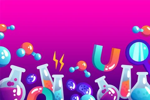 Hand drawn science education background Stock Illustration