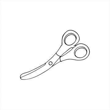 Hand drawn scissors Stock Illustration