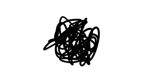 Hand drawn scribble animation. 4k footage Video stock 296402505