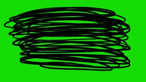 Hand Drawn Scribble Animation Green Screen– Doodle Stroke FX 스톡 동영상 316958263