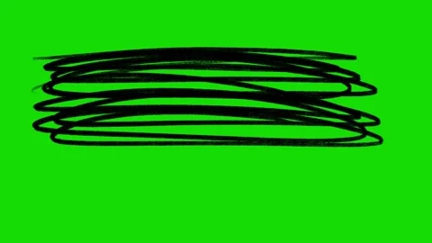 Hand Drawn Scribble Animation Green Screen– Doodle Stroke FX Stock Footage 316958355