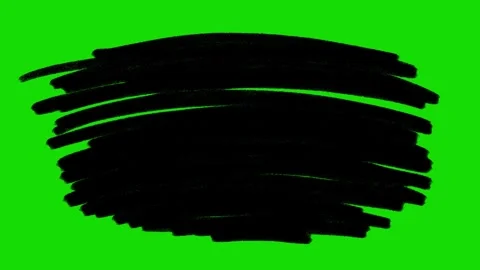 Hand Drawn Scribble Animation Green Screen– Doodle Stroke FX Stock Footage 316958399