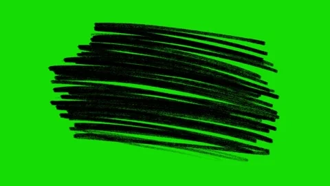 Hand Drawn Scribble Animation Green Screen– Doodle Stroke FX Stock Footage 316958520