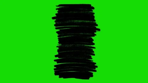Hand Drawn Scribble Animation Green Screen– Doodle Stroke FX Stock Footage 316958554