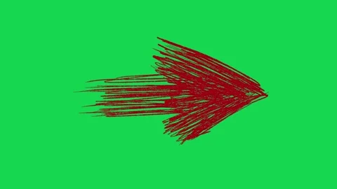 Hand Drawn Scribble Arrow Animation on Green Screen Directional Pointer Overlay Vidéo 334608711