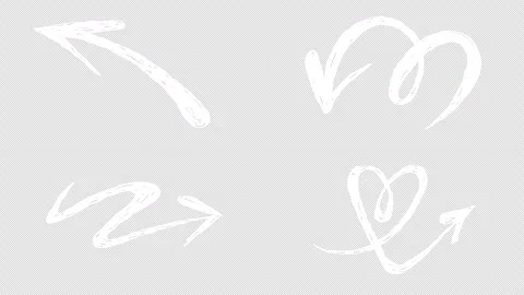 Hand Drawn Scribble Arrow Animation Pack with Transparent Background Animation Stockbeeldmateriaal 338199305