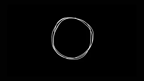 Hand Drawn Scribble Circle, logo design element. 4K video Stock Footage 203218461