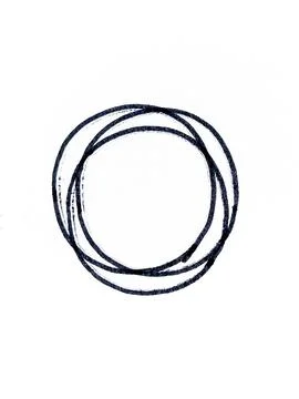 Hand Drawn Scribble Circle Minimalist Abstract Love Frame. Stock Illustration