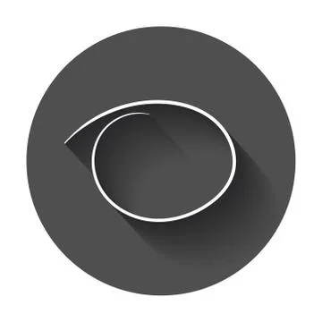 Hand drawn scribble circle. Vector element. Illustration with long shadow. Illustrazione stock