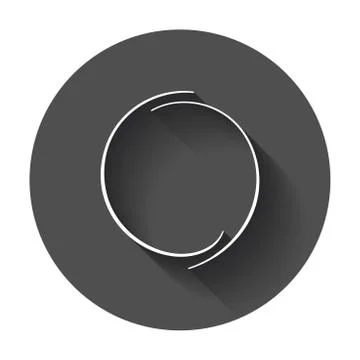 Hand drawn scribble circle. Vector element. Illustration with long shadow. Stock Illustration