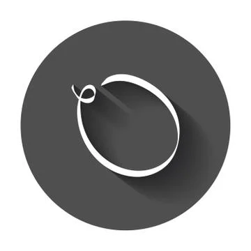 Hand drawn scribble circle. Vector element. Illustration with long shadow. Stock Illustration
