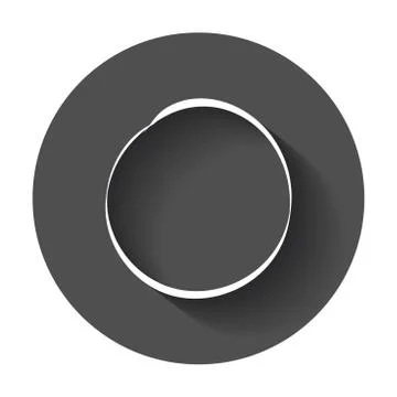Hand drawn scribble circle. Vector element. Illustration with long shadow. Illustrazione stock