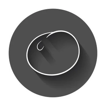 Hand drawn scribble circle. Vector element. Illustration with long shadow. Stock Illustration