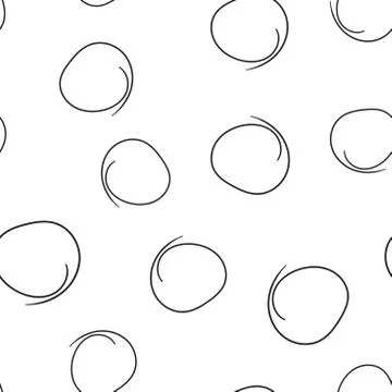 Hand drawn scribble circles line sketch icon seamless pattern background. Bus Stock Illustration