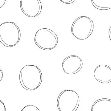 Hand drawn scribble circles line sketch icon seamless pattern background. Bus Stock Illustration