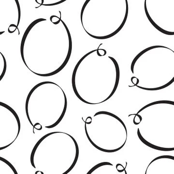 Hand drawn scribble circles seamless pattern background. Business flat vector Illustrazione stock