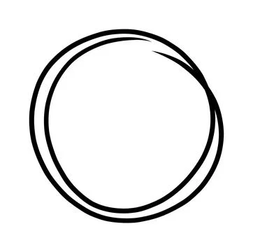 Hand drawn scribble circles set. Doodle circular logo design elements. Pencil or Stock Illustration