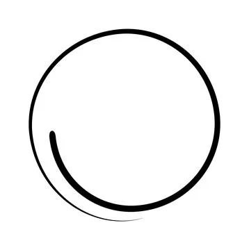 Hand drawn scribble circles set. Doodle circular logo design elements. Pencil or Stock Illustration