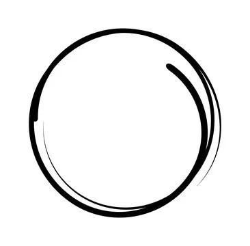 Hand drawn scribble circles set. Doodle circular logo design elements. Pencil or Illustrazione stock