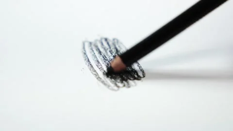 Hand drawn scribble doodle. Close-up of a Drawing Mans Hand with a Pencil 스톡 동영상 244949039