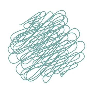Hand drawn scribble doodle sketch element pencil art design outline stroke Stock Illustration