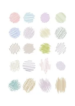 Hand drawn scribble doodle sketch element pencil art design Stock Illustration