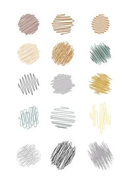 Hand drawn scribble doodle sketch element pencil art design outline stroke .. Illustrazione stock