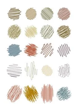Hand drawn scribble doodle sketch element pencil art design Illustrazione stock