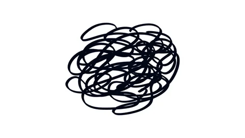 Hand drawn scribble doodle, stop motion animation on a white background 스톡 동영상 172140725